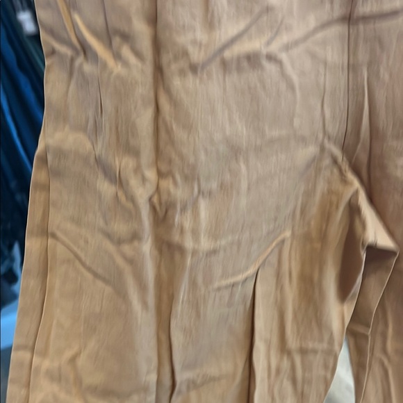 High-Waisted Tan Wide-Leg Pants - Picture 3 of 10